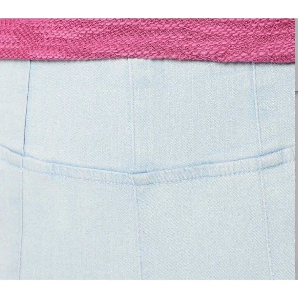 Belle by Kim Gravel Tall TripleLuxe Denim Cropped Traveler Jean Sz 14 Rinse Wash